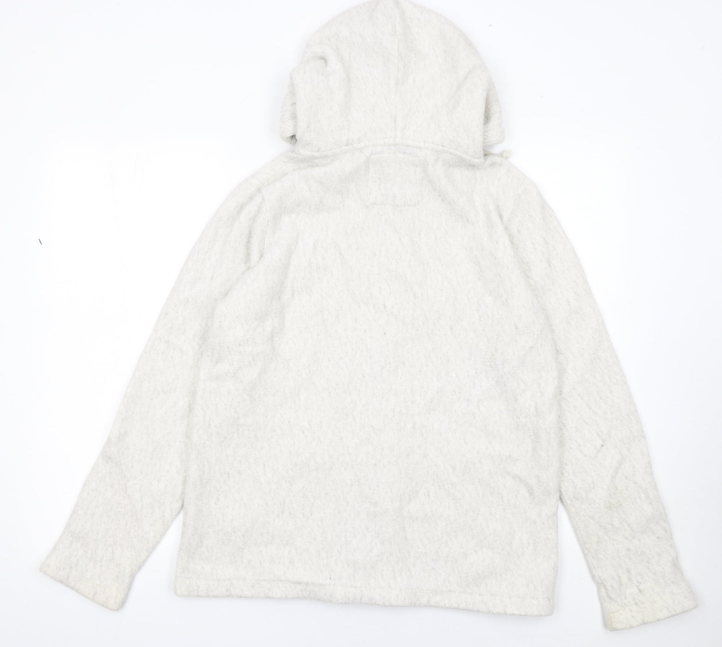 Fat Face Women Ivory Cotton Full Zip Hooded Jumper Size 10