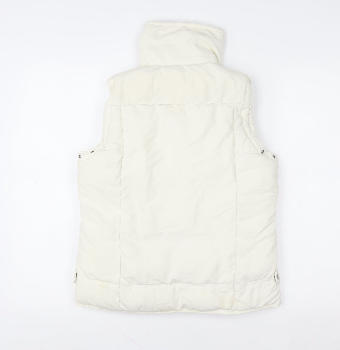Evie Women Ivory Size 10 Padded Puffer Waistcoat Gilet