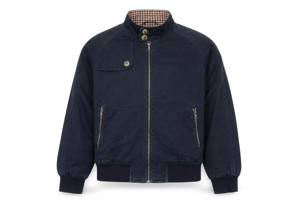 Topman Men's Blue Bomber Jacket S Regular Cotton Blend Casual
