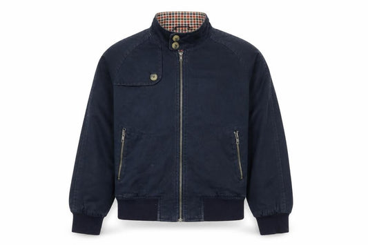 Topman Men's Blue Bomber Jacket S Regular Cotton Blend Casual