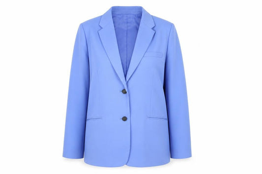 Zara Women Blue XL Blouse Basic Collared Long Sleeve Workwear