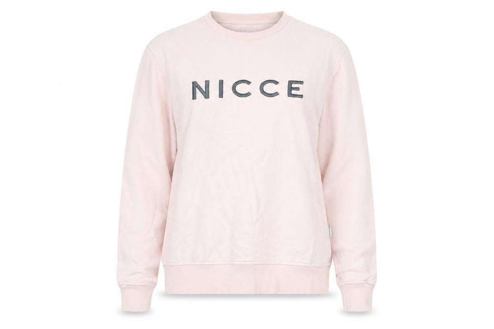 NICCE Womens Pink XS Pullover Sweatshirt 100% Cotton Crew Neck