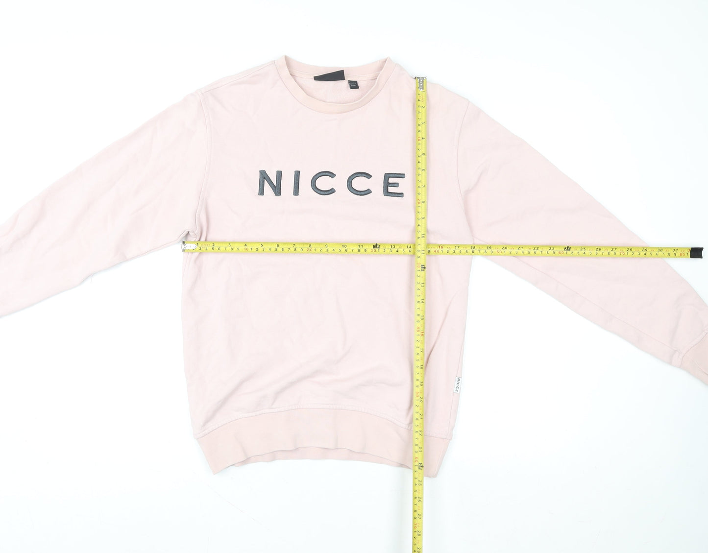 NICCE Womens Pink XS Pullover Sweatshirt 100% Cotton Crew Neck