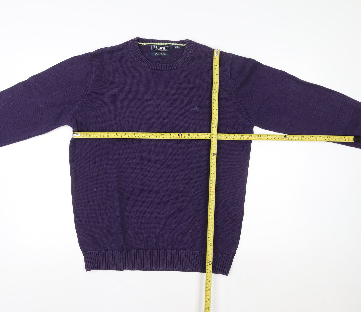 Maine New England Women's Purple Crew Neck Cotton Pullover Sweatshirt S