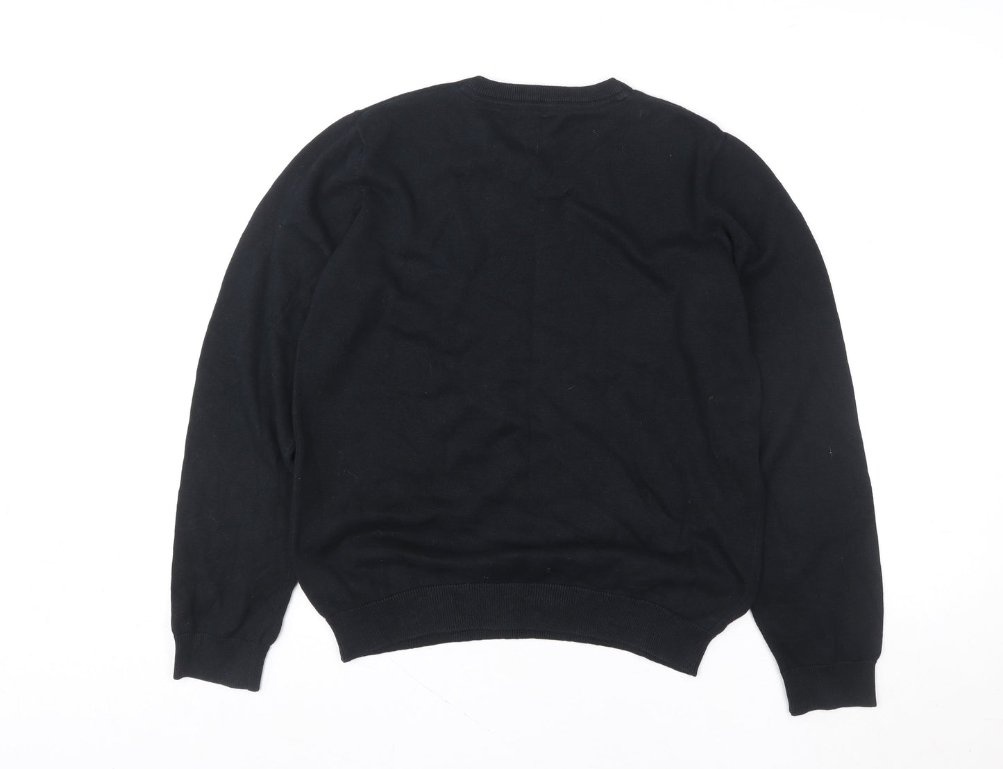 Marks and Spencer Teens Black V-Neck Cotton Pullover Sweatshirt 14 Plus