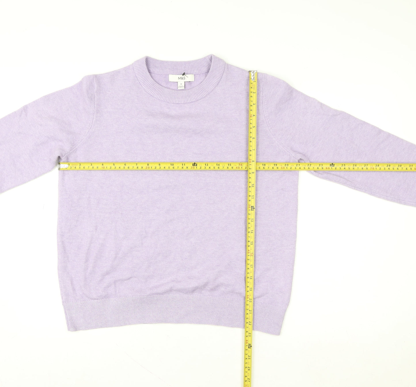 Marks and Spencer Women’s Purple Crew Neck Knit Jumper Size M