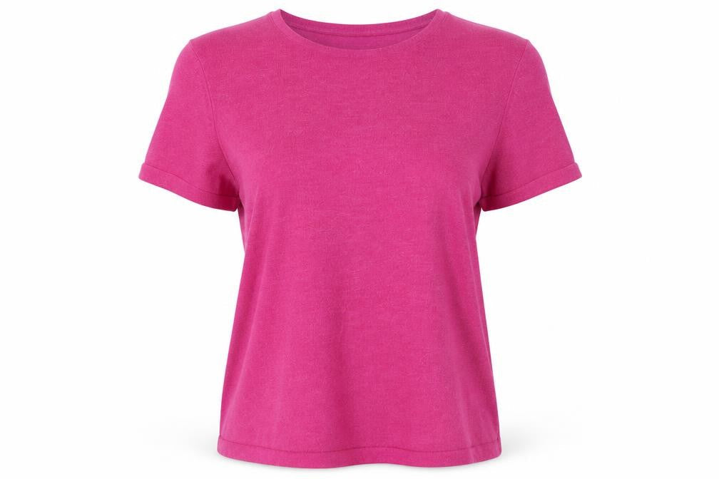 Marks & Spencer Women's Pink Short Sleeve Knit T-Shirt Size 14