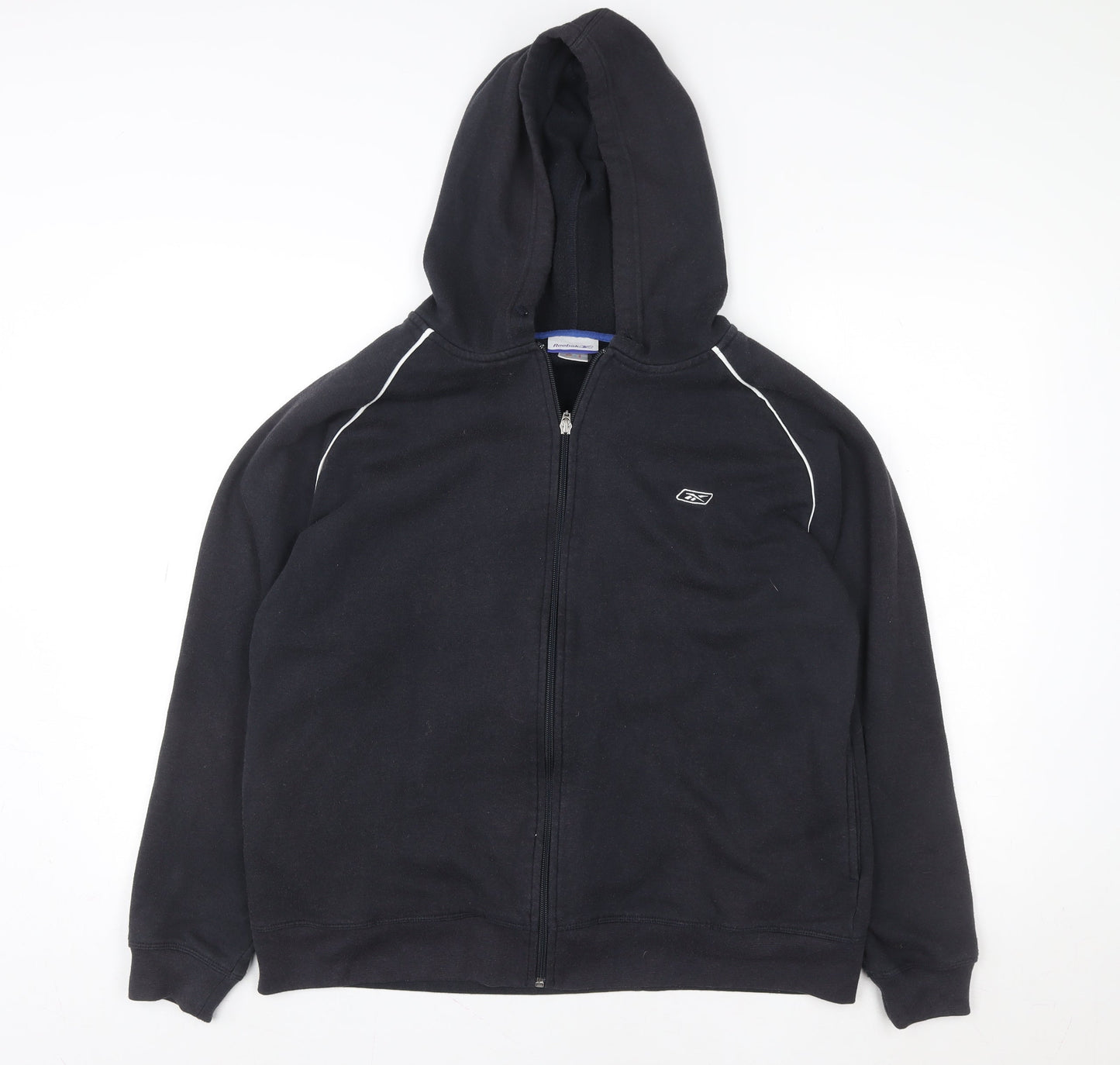 Reebok Womens Black Small Full Zip Hoodie Sweatshirt