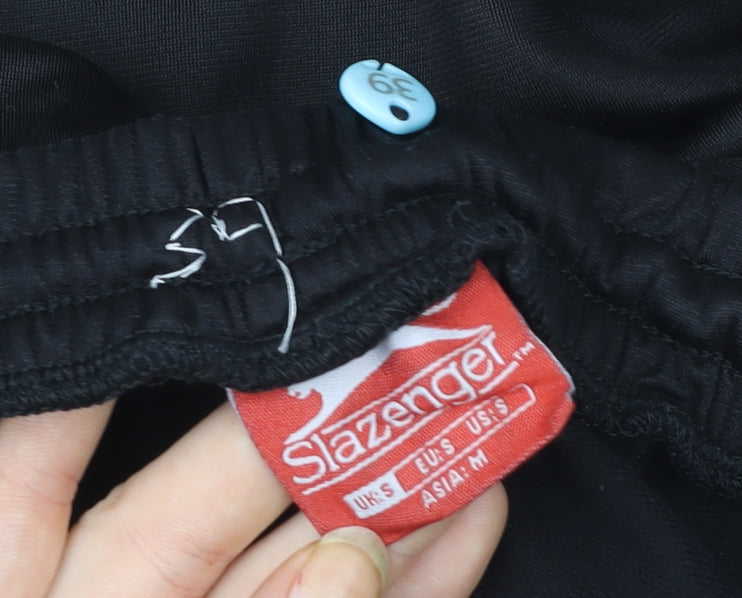 Slazenger Boys Black S Track Pants Lightweight Sports Trousers