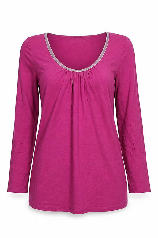 Boden Women Pink 3/4 Sleeve Basic Jersey Top Size 8