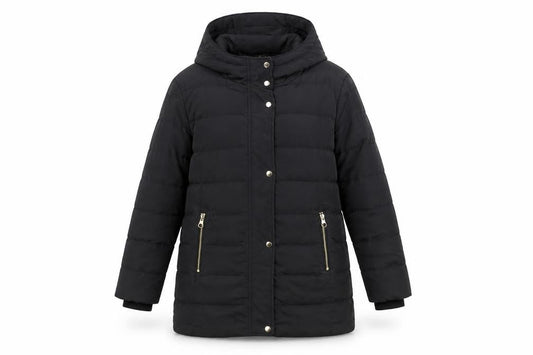 Zara Women's Black XS Long Hooded Puffer Jacket Winter Coat