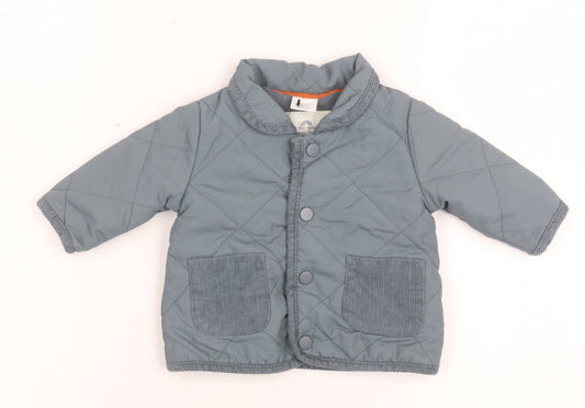 Next Unisex Baby Grey Quilted Padded Jacket 0-3 Months