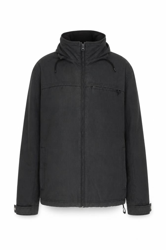 TU Women’s Black XL Full Zip Lined Mid-Length Jacket