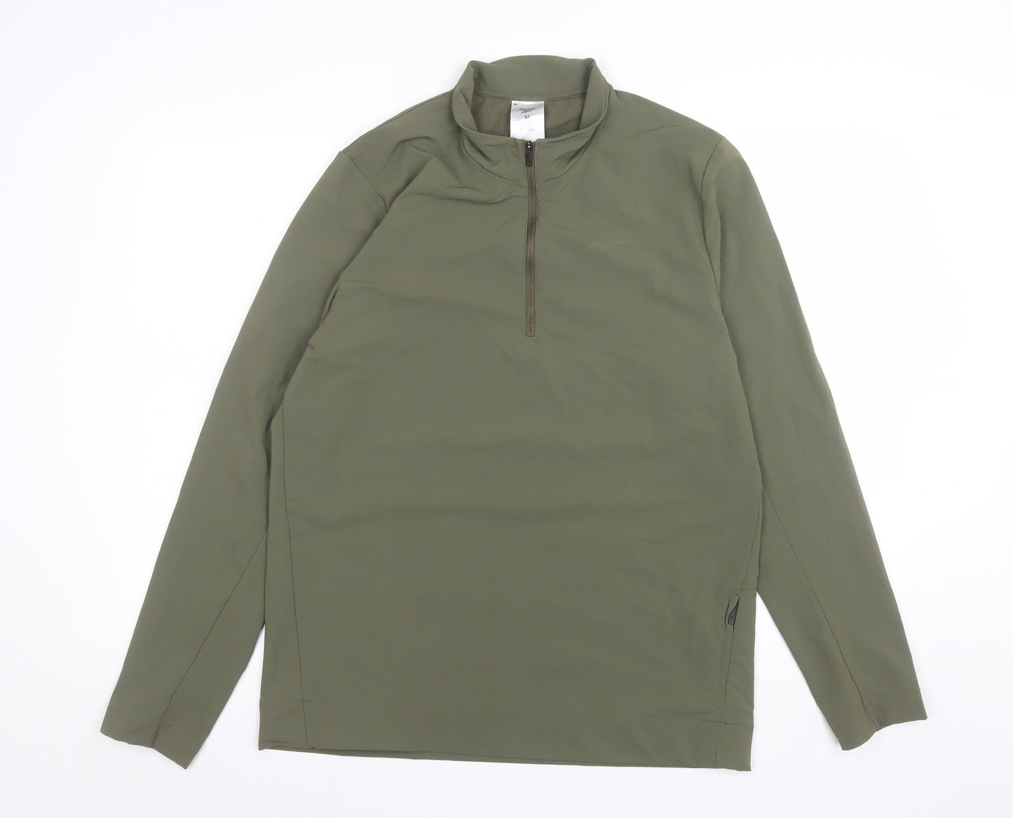 Reebok Men's Green Softshell 1/4 Zip Sports Jacket Size M