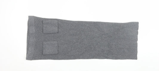 Zara Women Grey Knit Pencil Skirt Size 12 Stretch Workwear