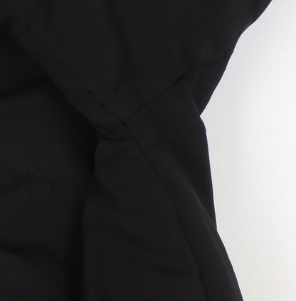 Brand and care label for SoulCal boys’ black xs puffer jacket hooded winter coat