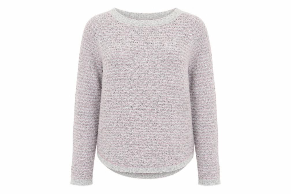 M&Co Womens Grey Size 12 Chunky Knit Acrylic Jumper