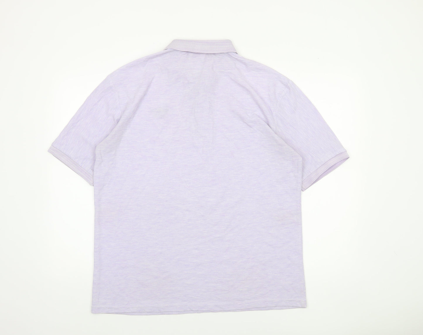 Lee Cooper Men's Purple XL Regular Fit Cotton Polo Shirt