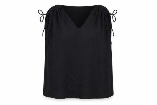 F&F Women Black Viscose Sleeveless Tunic Blouse Size 16