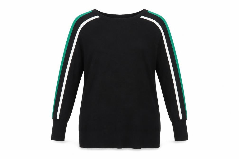 Wallis Women’s Black Small Boat Neck Long Sleeve Pullover Jumper
