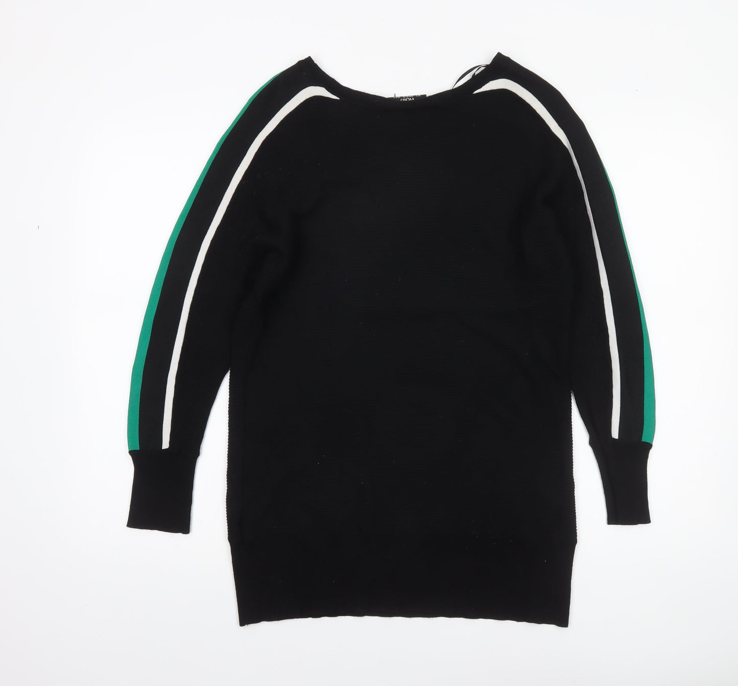 Wallis Women’s Black Small Boat Neck Long Sleeve Pullover Jumper