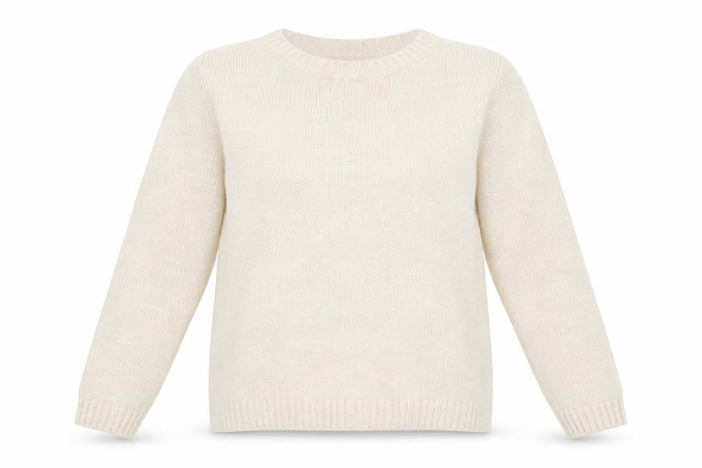 Damart Women’s Beige Cable-Knit Pullover Jumper Size M
