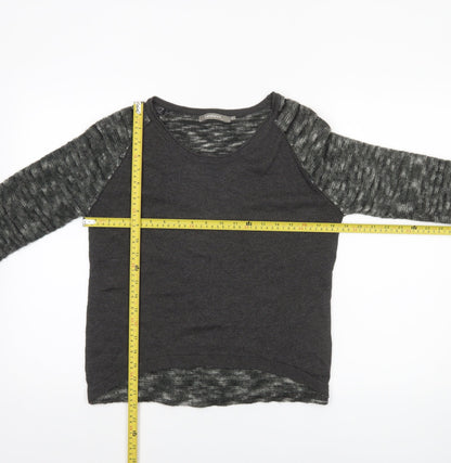 Sandwich Women Grey Wool Blend Raglan Sleeve Pullover Jumper M