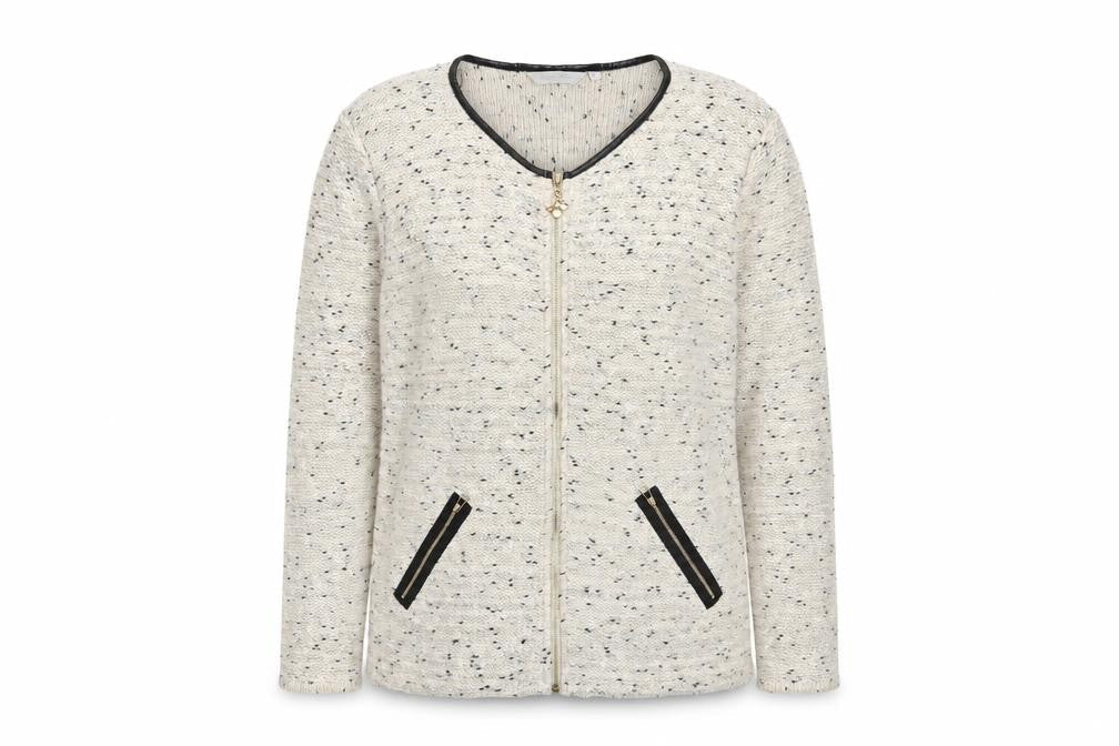 Preview Women’s Beige Knit Full Zip Cardigan L Classic Style