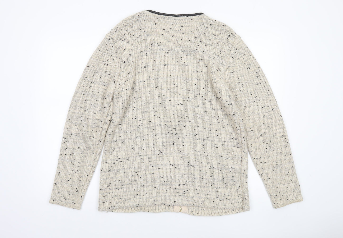 Preview Women’s Beige Knit Full Zip Cardigan L Classic Style
