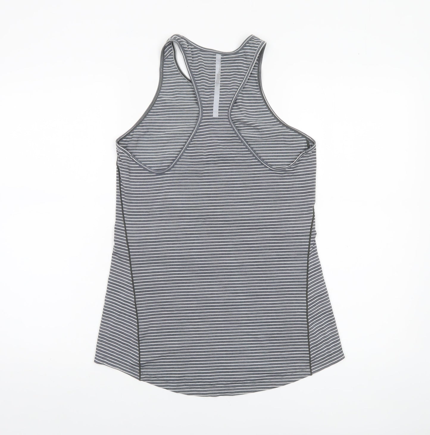 New Balance Womens Grey Striped Racerback Tank Top S