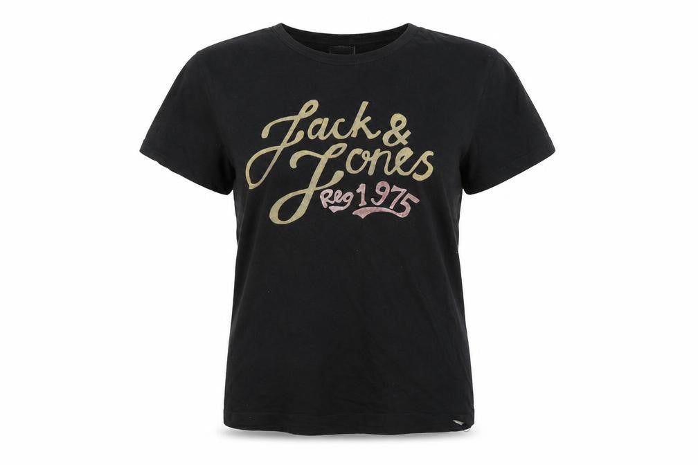 Jack & Jones Unisex Black L Basic Cotton Crew Neck T-Shirt