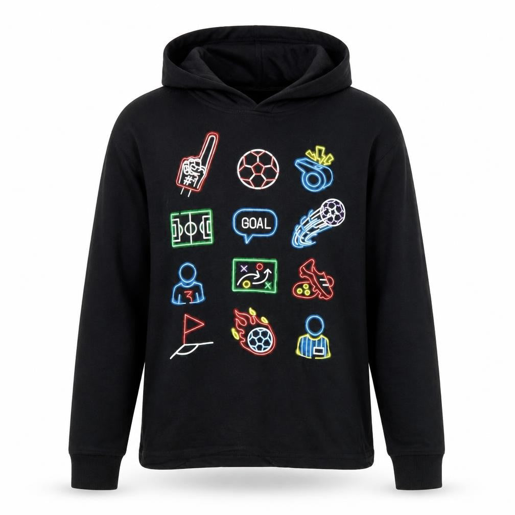 Next Boys Black Pullover Hoodie 11 Years Graphic Sports Design