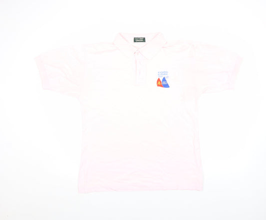 Cutting Green Women's Pink Cotton Polo Shirt Size S
