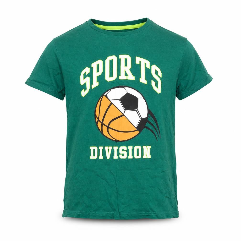 Primark Boys Green Sports Division Graphic T-Shirt 12-13 Years