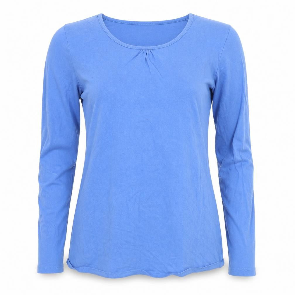 Next Maternity Blue Long Sleeve Cotton T-Shirt Size 8 Women's