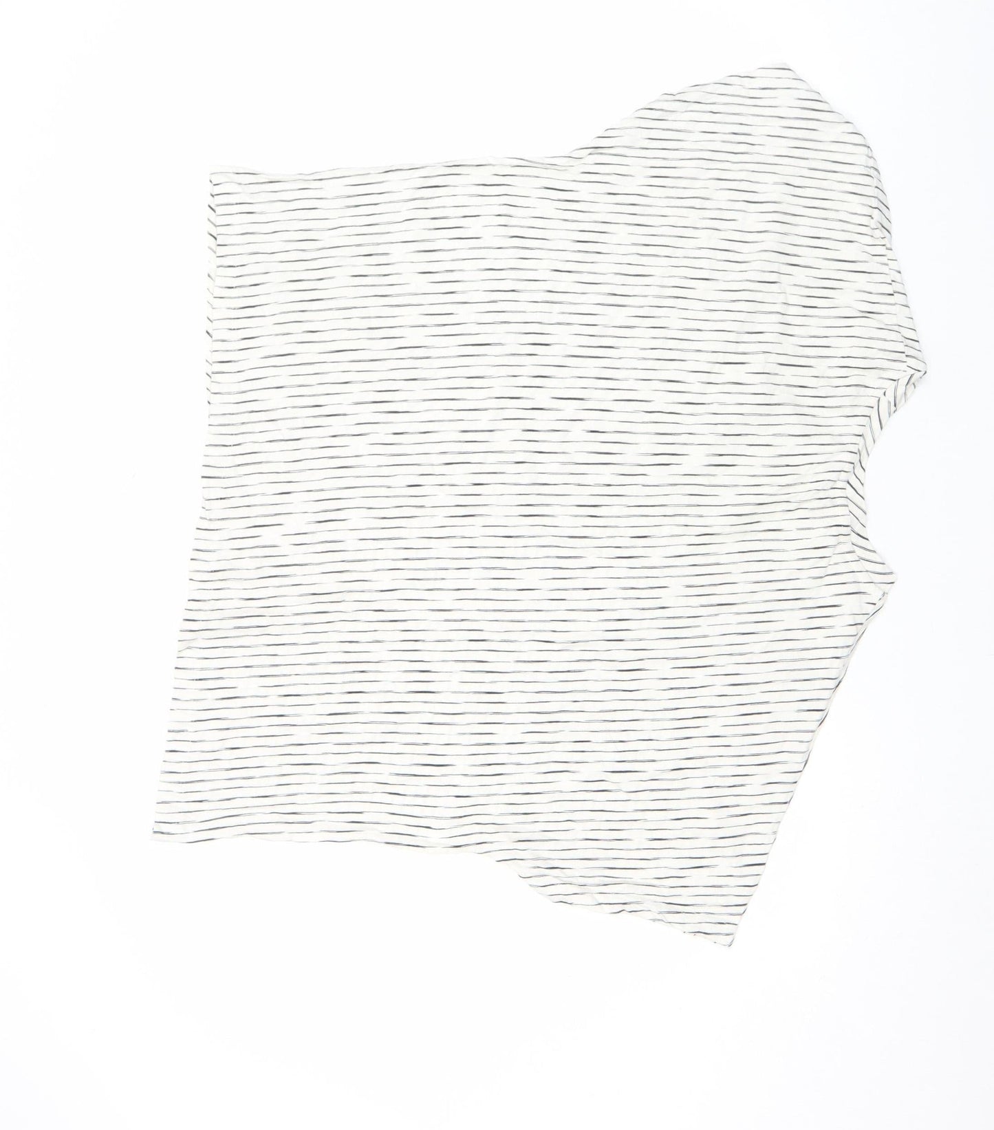 Tu Women’s White Striped Cotton Viscose T-Shirt Size 18