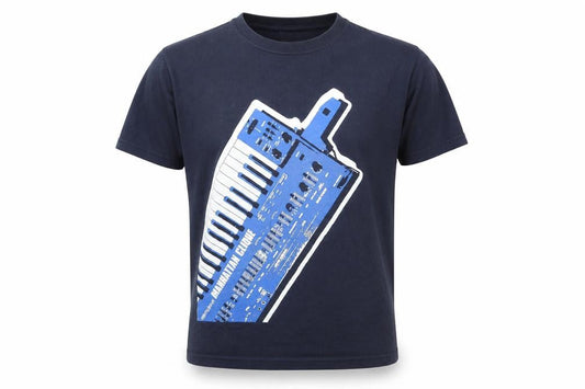 Gildan Men's Blue Music Print Short Sleeve Cotton T-Shirt Size L