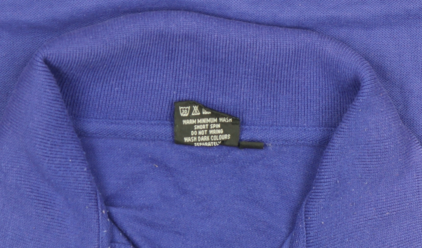 Nathan Jones Men's Blue L Regular Fit Short Sleeve Polo Shirt