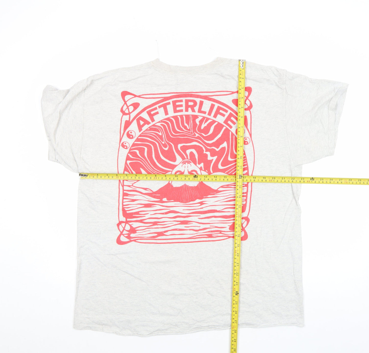 HNR LDN Men’s Grey Afterlife Graphic Cotton T-Shirt Size L