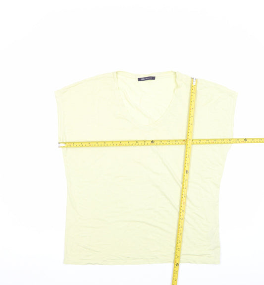 Marks and Spencer Women’s Light Citrus V-Neck Jersey T-Shirt Size 12