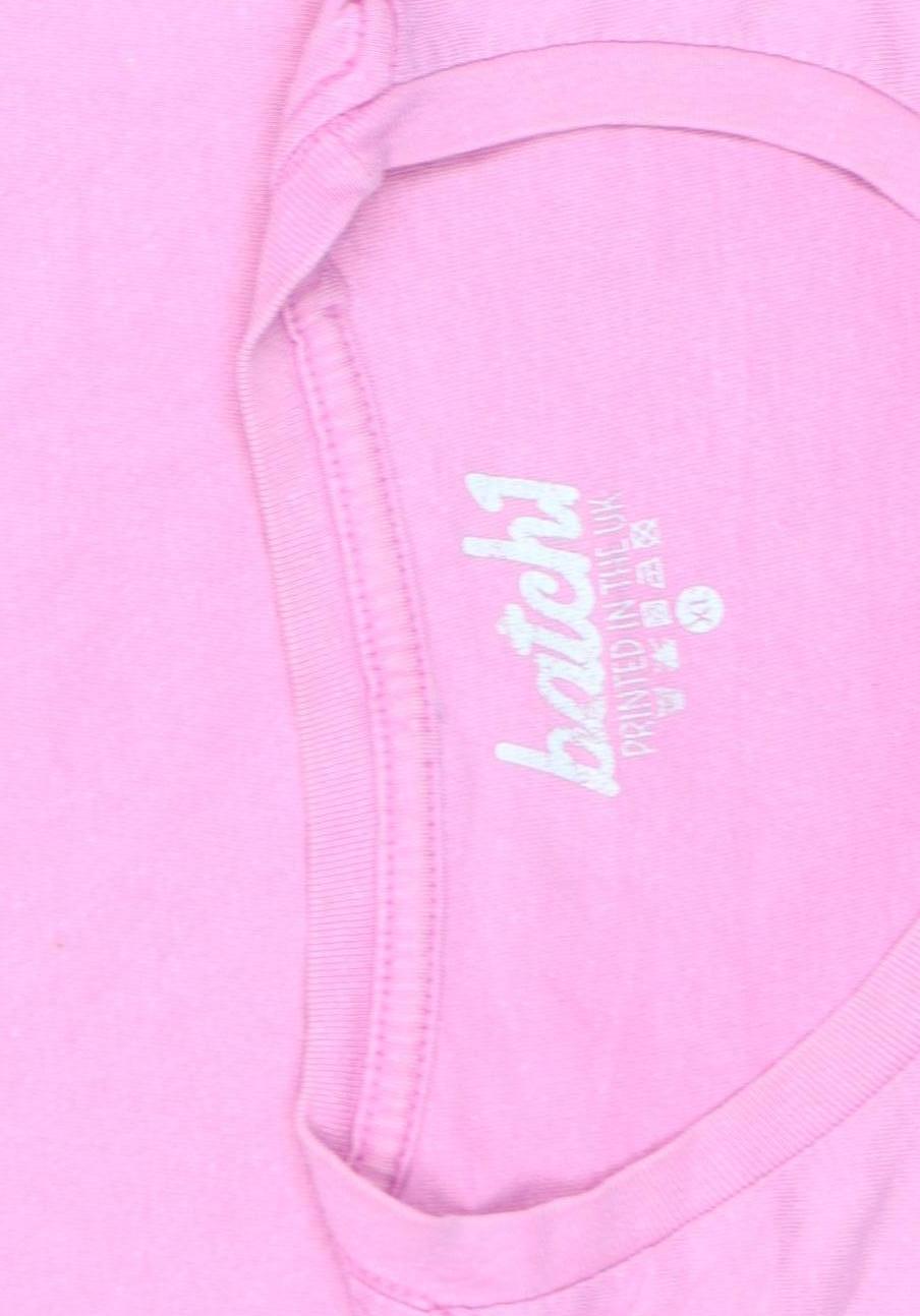 Batch1 Womens Pink Rainbow Graphic XL T-Shirt Casual Cotton