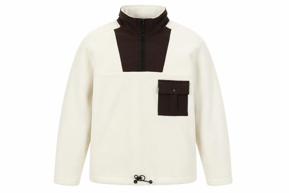 Another Influence Women’s Beige Fleece 1/4 Zip Pullover Sweatshirt S