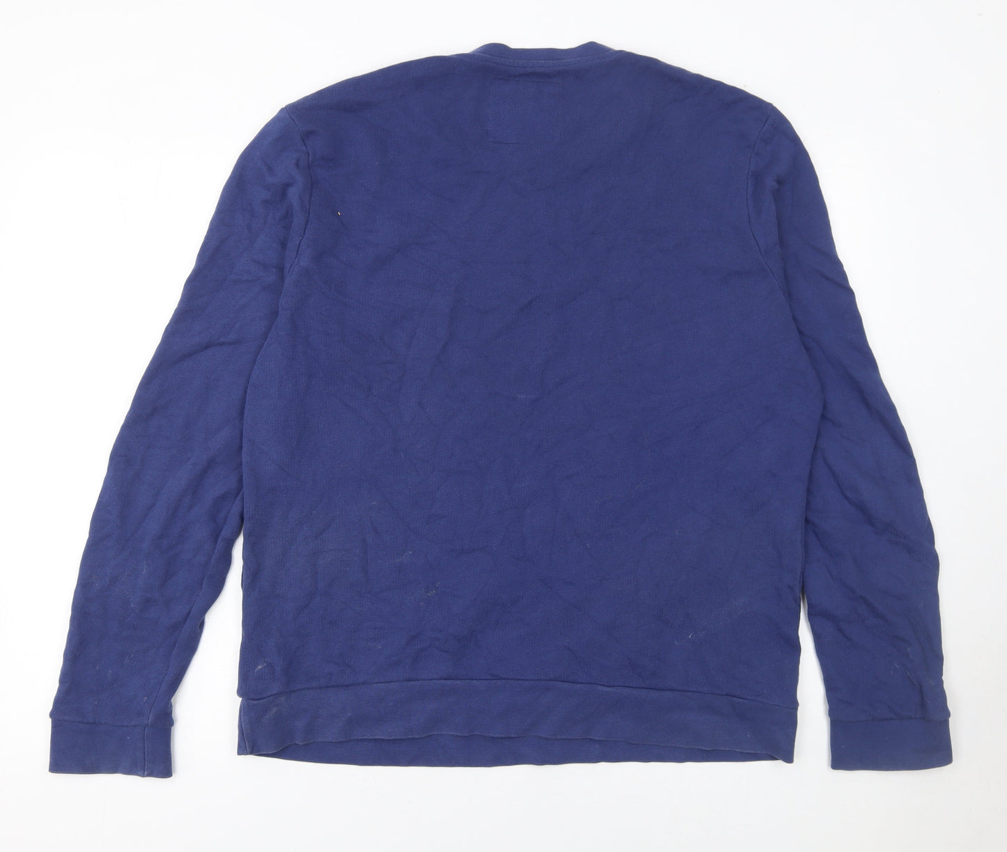Denim 73 Men's Blue Graphic Print Pullover Sweatshirt Size L