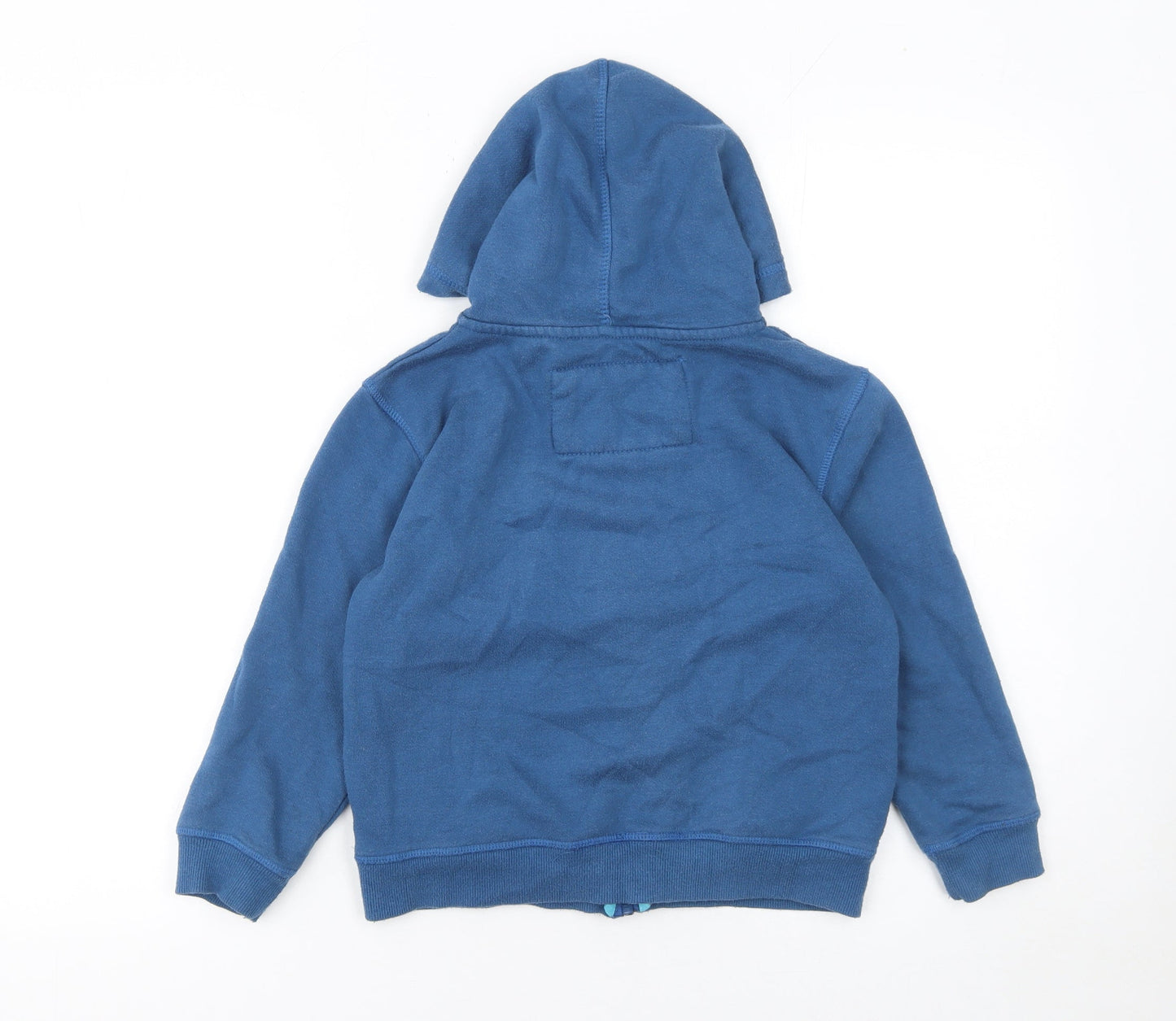 Saltrock Boys Blue Full Zip Hoodie 5-6 Years Logo Fleece Cotton Blend