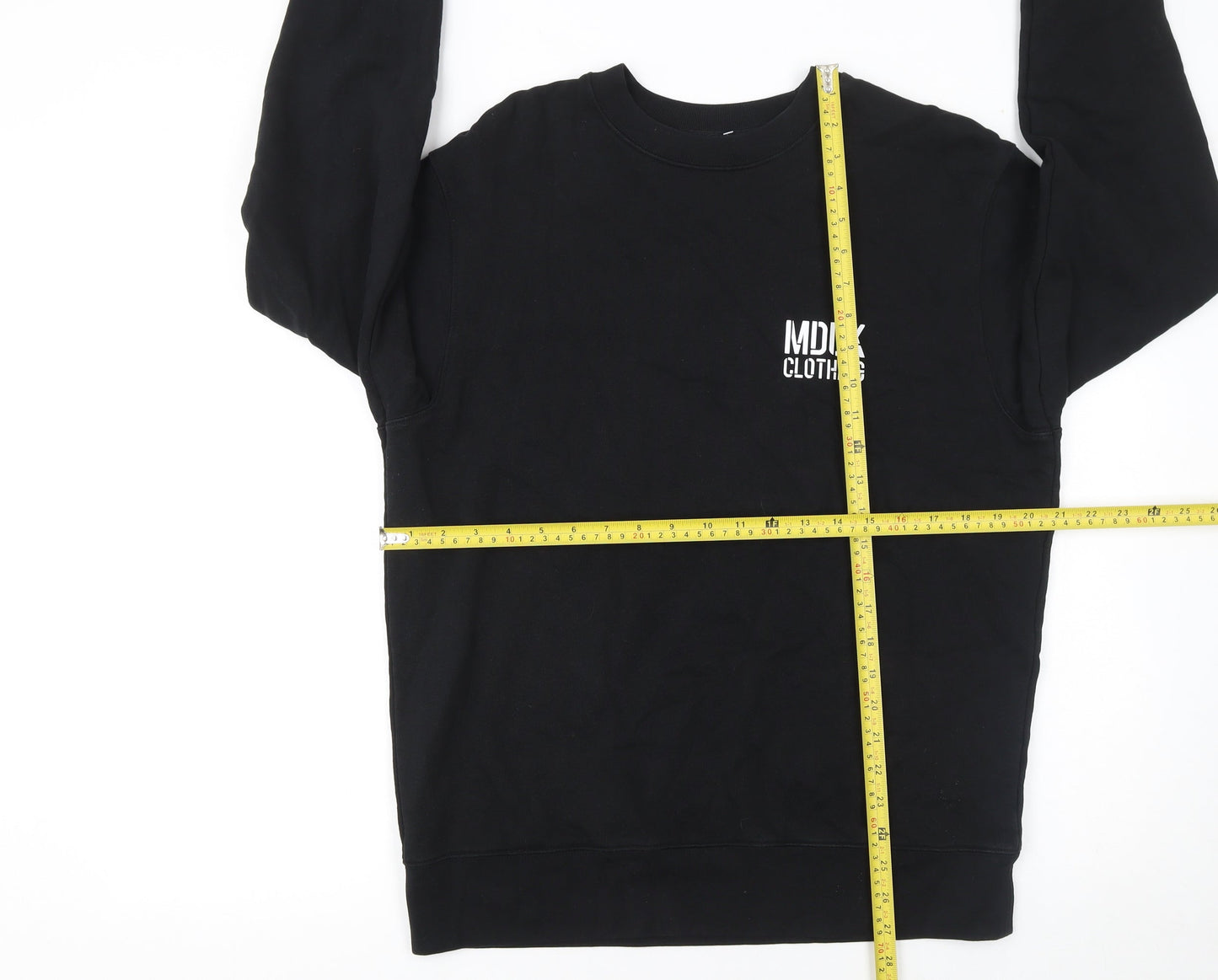 MDUK Clothing Men's Black Cotton Pullover Graphic Sweatshirt Size M