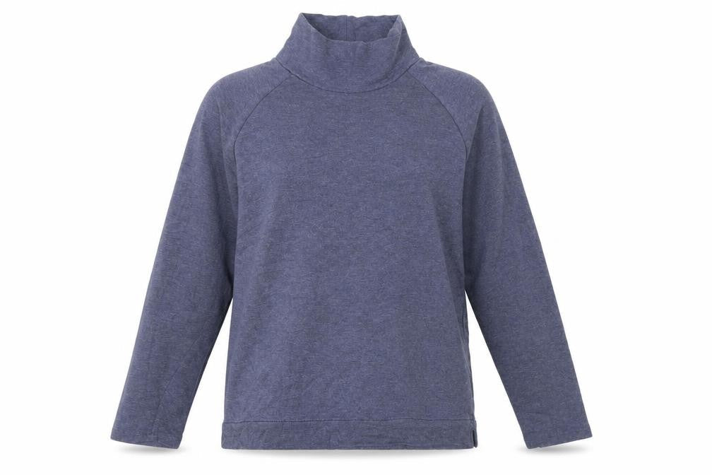 Gap Womens Blue Maternity Roll Neck Pullover Sweatshirt Size L