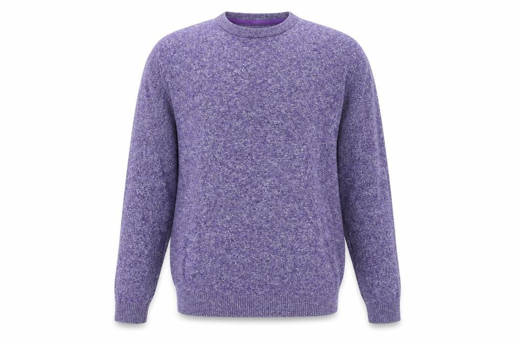 River Island Men's Purple Cotton Crew Neck Jumper Size M