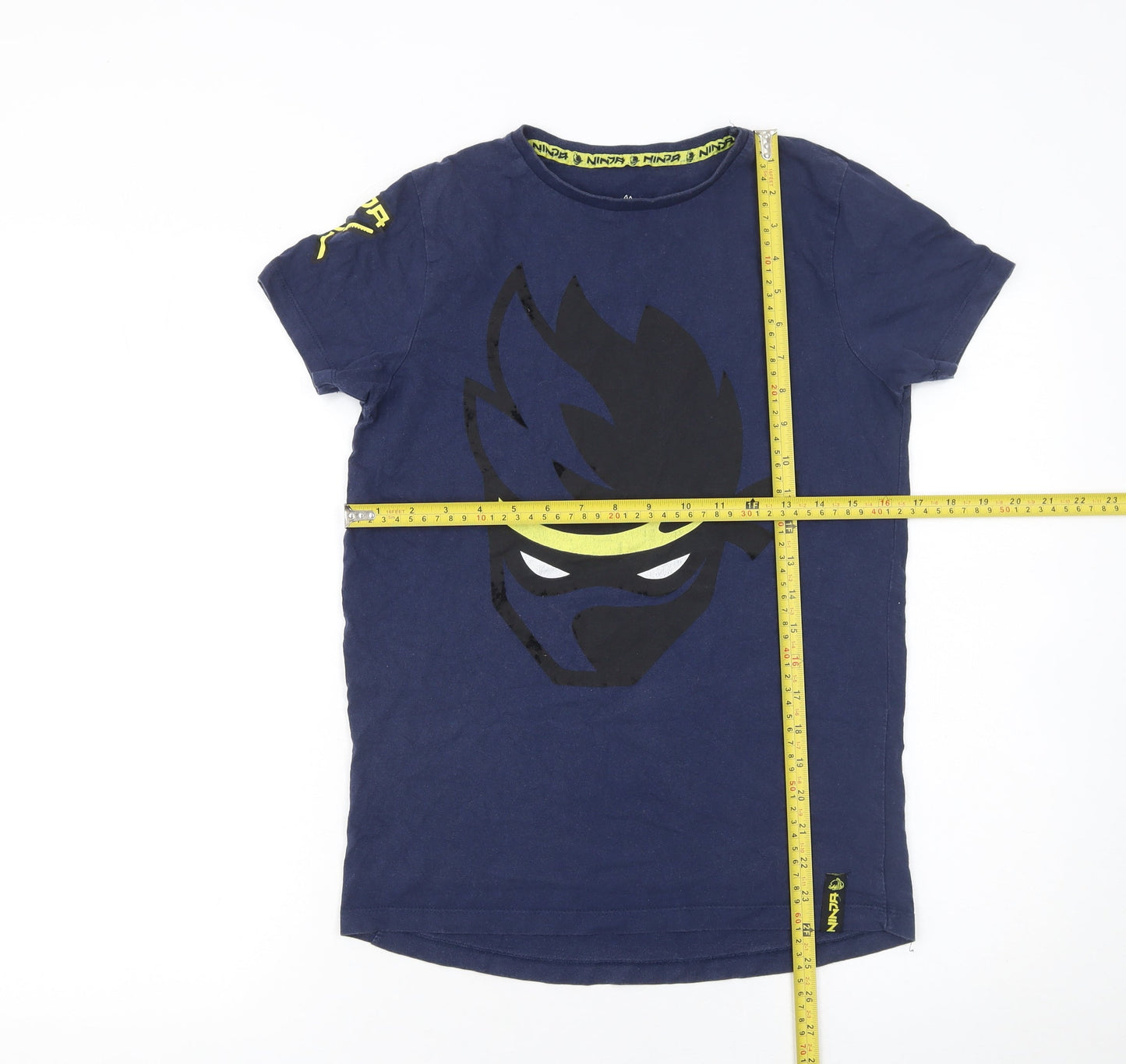 Ninja Boys Blue 11-12 Years Cotton Graphic T-Shirt