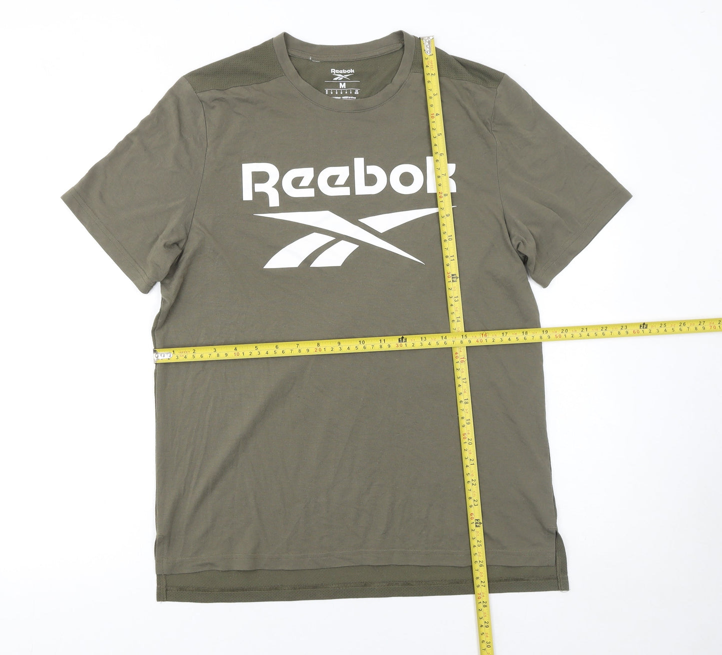Reebok Men’s Green Short Sleeve Active T-Shirt Size M Polyester