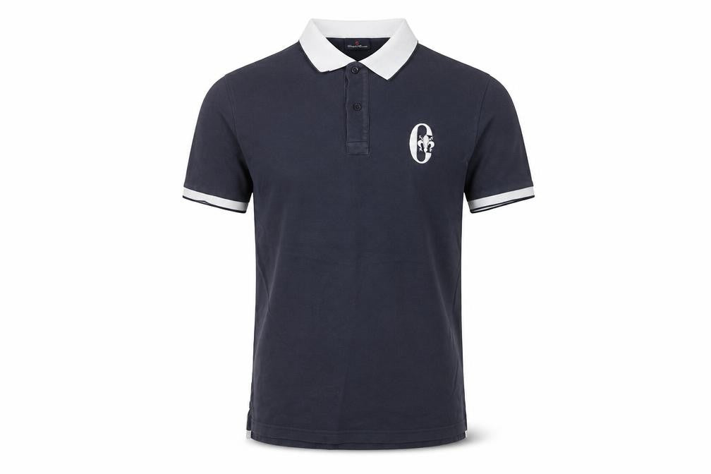 Conte of Florence Men's Blue Cotton Polo Shirt Size M